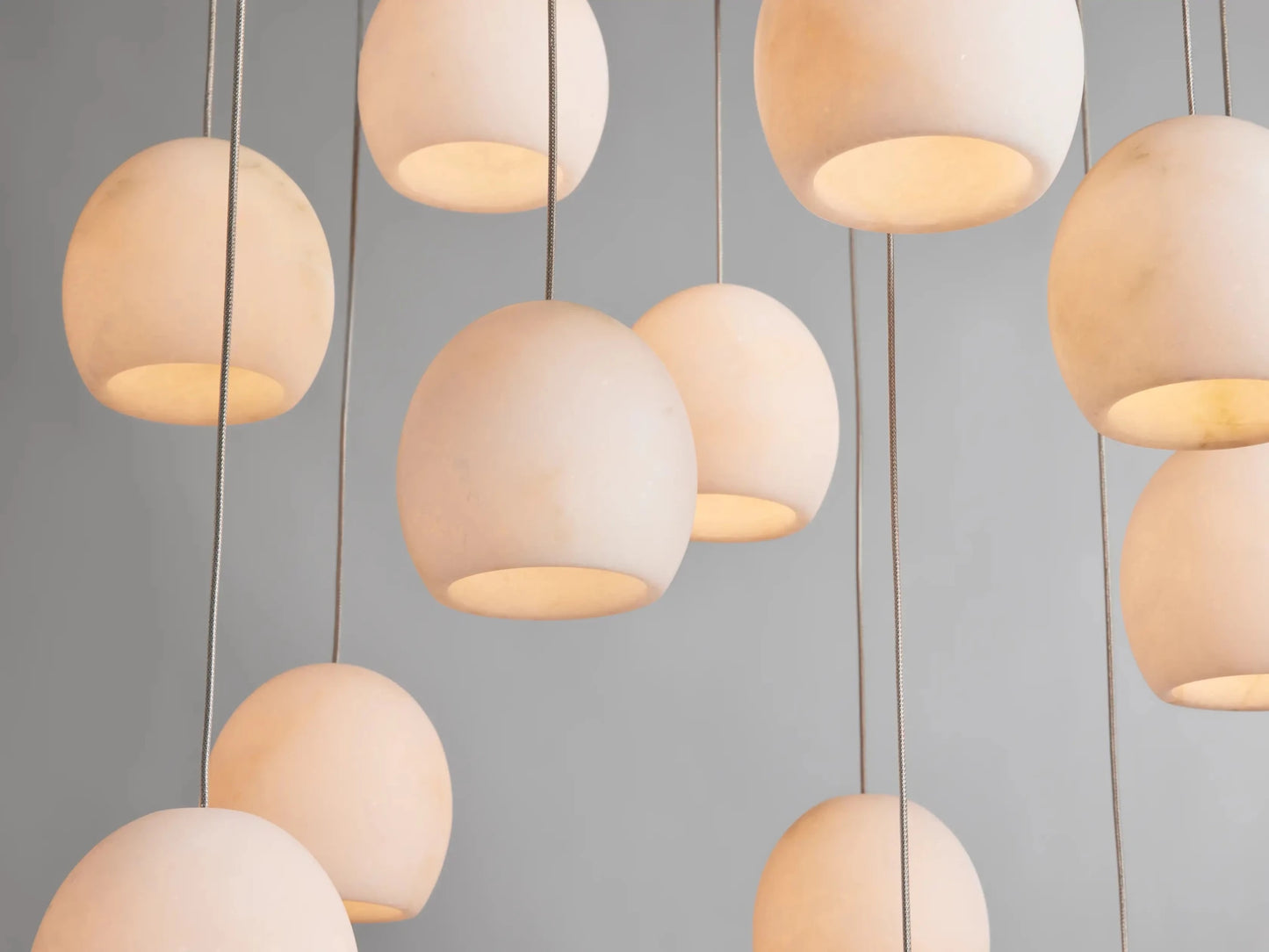 Arica Alabaster Modern Round Chandelier-Nobipets