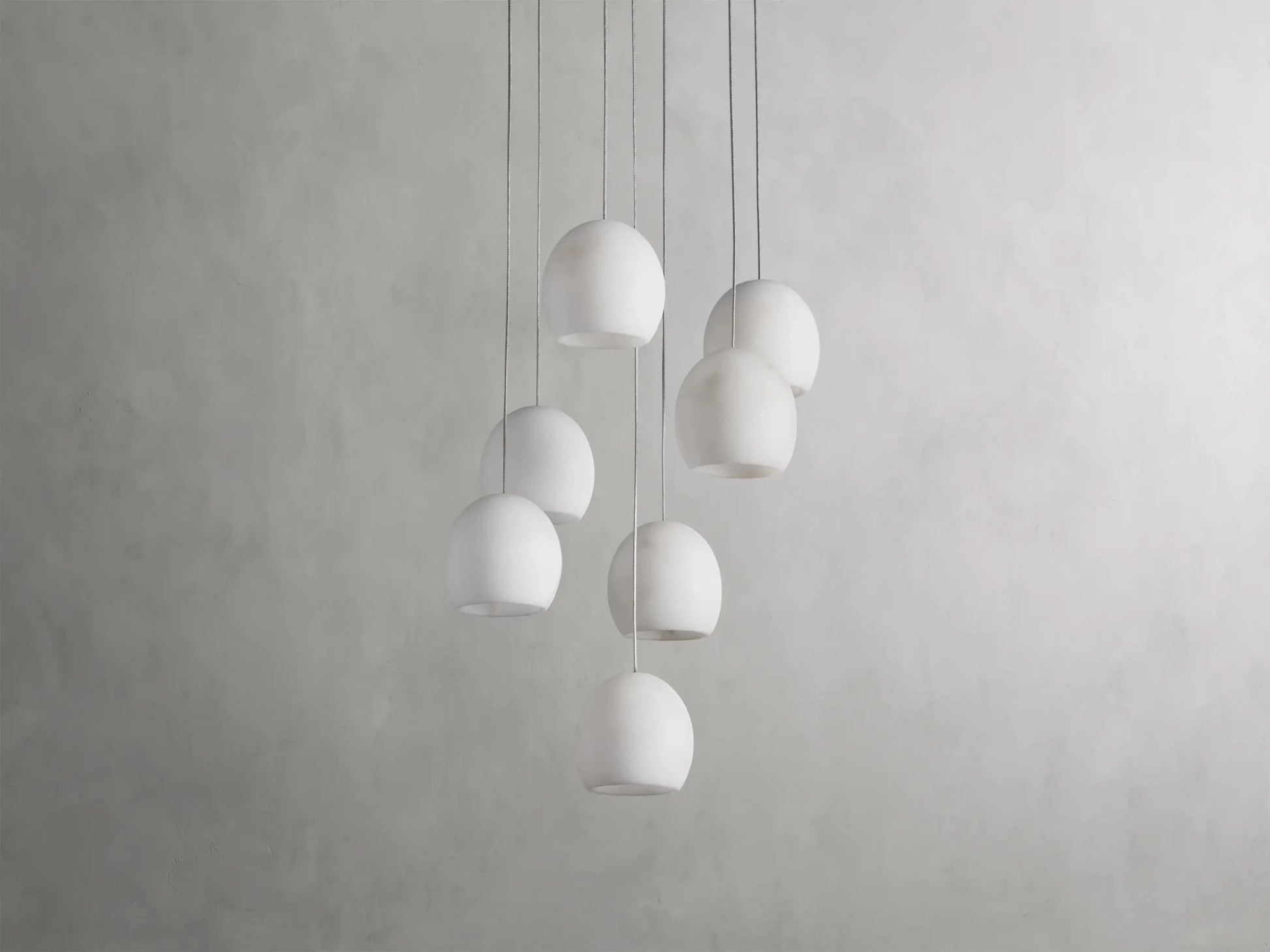 Arica Alabaster Modern Round Chandelier-Nobipets