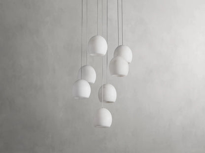 Arica Alabaster Modern Round Chandelier-Nobipets