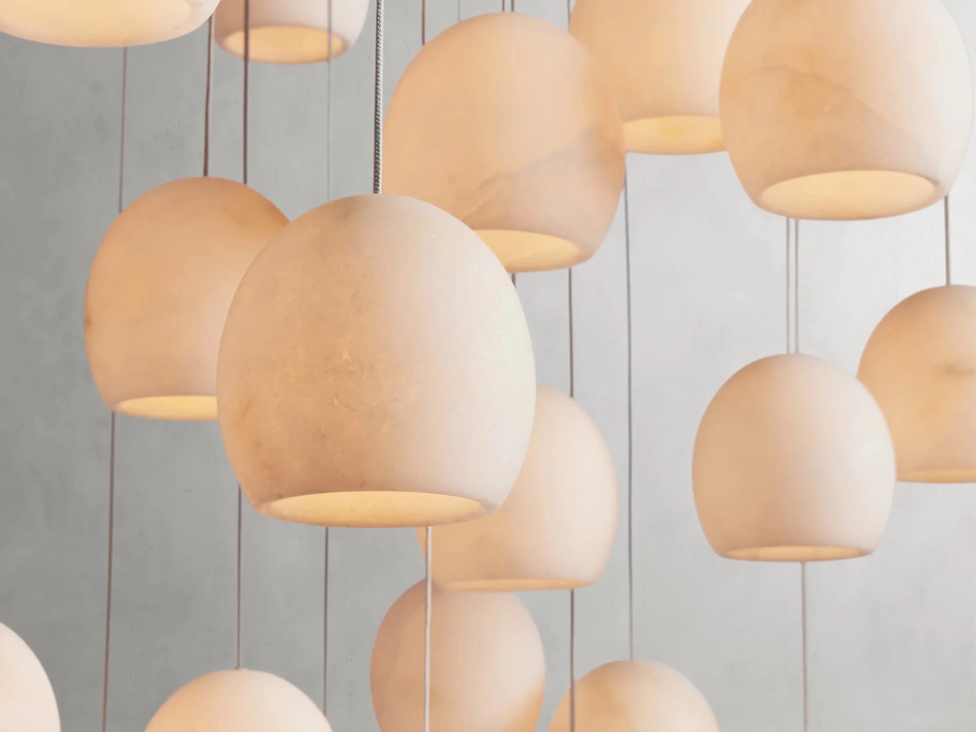 Arica Alabaster Modern Round Chandelier-Nobipets