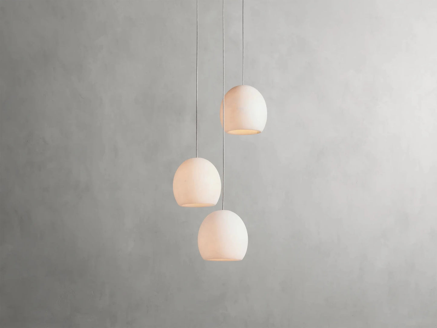 Arica Alabaster Modern Round Chandelier-Nobipets