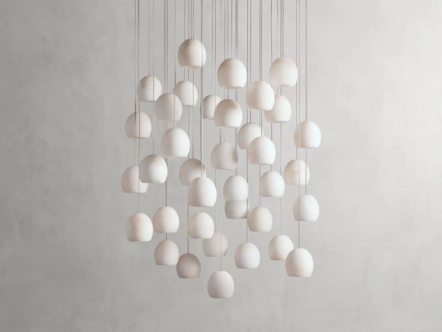 Arica Alabaster Modern Round Chandelier-Nobipets