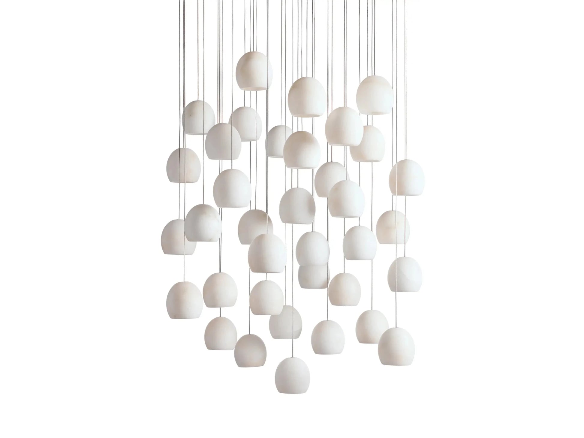 Arica Alabaster Modern Round Chandelier-Nobipets
