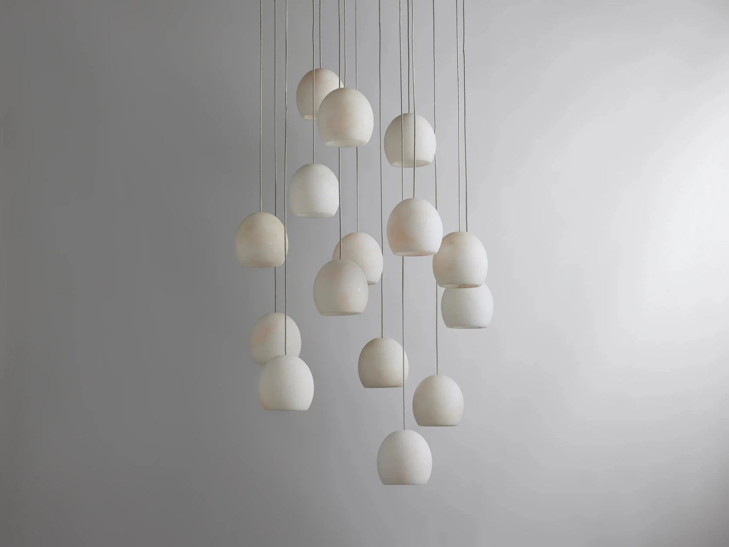 Arica Alabaster Modern Round Chandelier-Nobipets