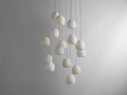 Arica Alabaster Modern Round Chandelier-Nobipets