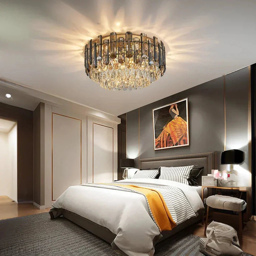 Arina Luxury Round Crystal Chandelier 31"-Nobipets