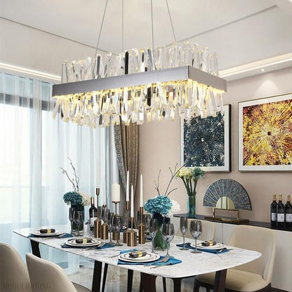 Arseni Crystal Rectangular Chandelier 43.3"-Nobipets