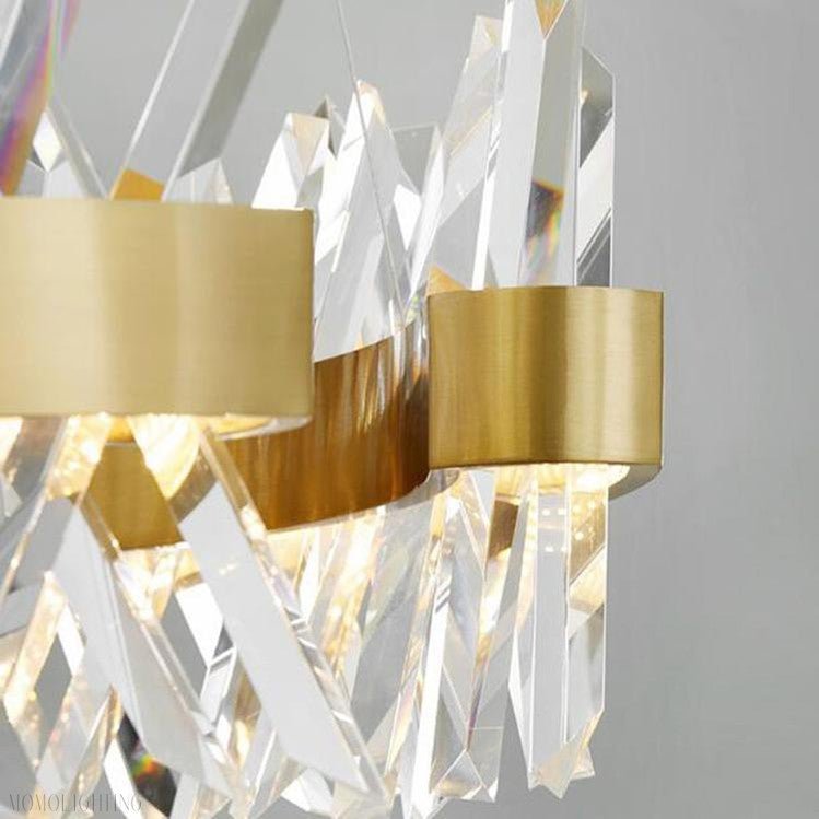 Arsenio Open Round Crystal Chandelier-Nobipets