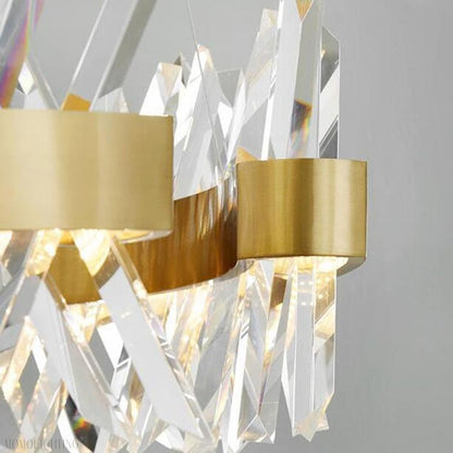 Arsenio Open Round Crystal Chandelier-Nobipets