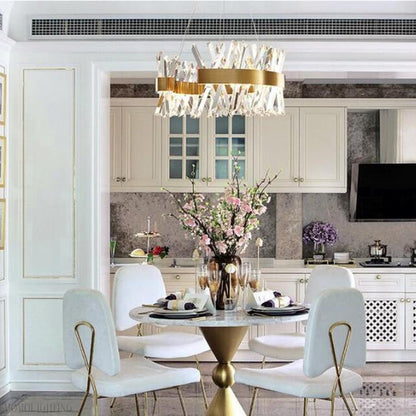Arsenio Open Round Crystal Chandelier-Nobipets