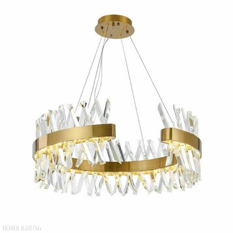 Arsenio Open Round Crystal Chandelier-Nobipets