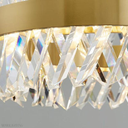 Arsenio Open Round Crystal Chandelier-Nobipets