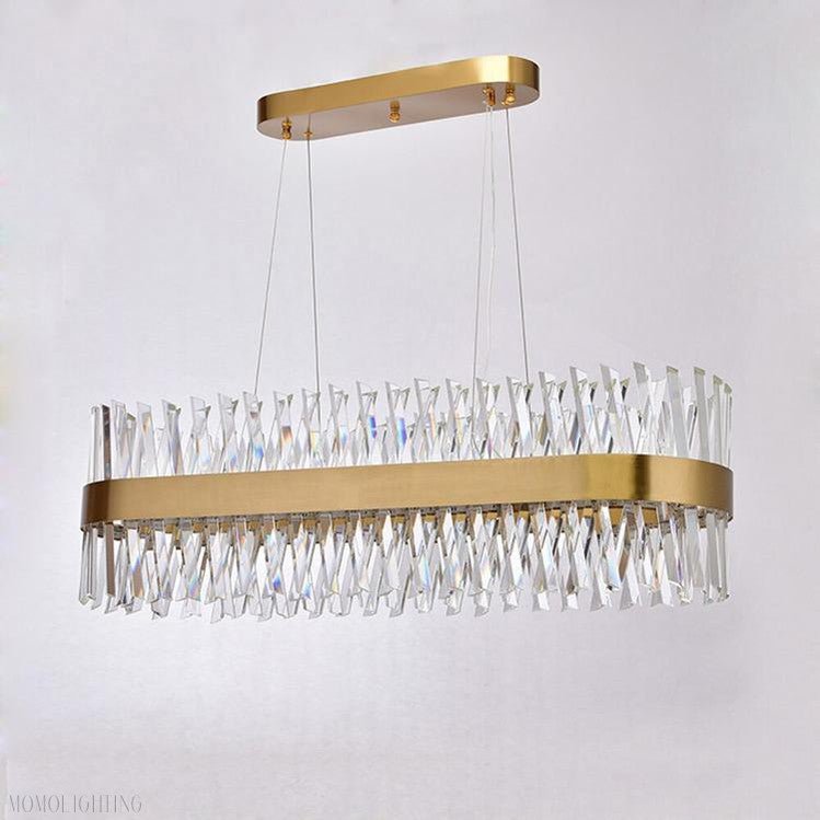 Arsenio Oval Crystal Chandelier-Nobipets