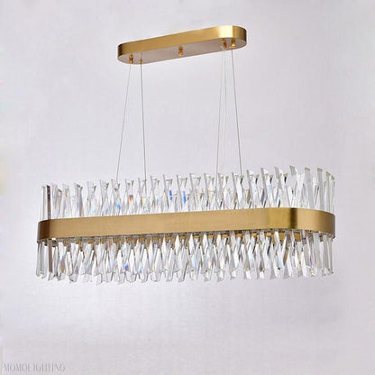 Arsenio Oval Crystal Chandelier-Nobipets