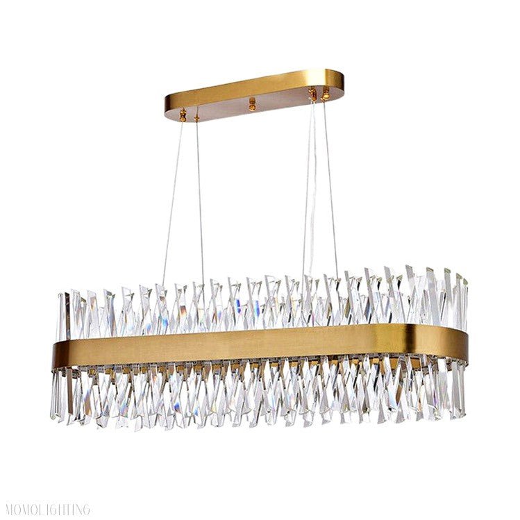 Arsenio Oval Crystal Chandelier-Nobipets