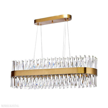 Arsenio Oval Crystal Chandelier-Nobipets