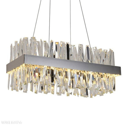 Arsenio Rectangular Crystal Chandelier-Nobipets