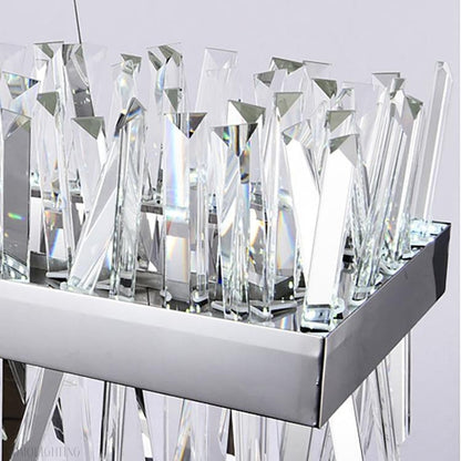 Arsenio Rectangular Crystal Chandelier-Nobipets