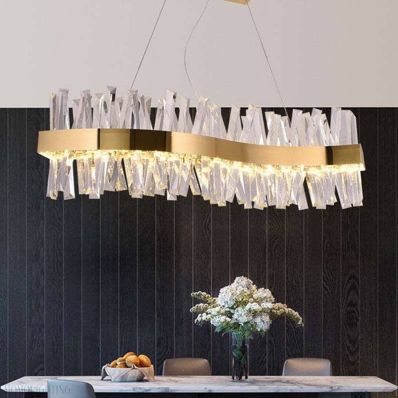 Arsenio Wave Crystal Chandelier-Nobipets