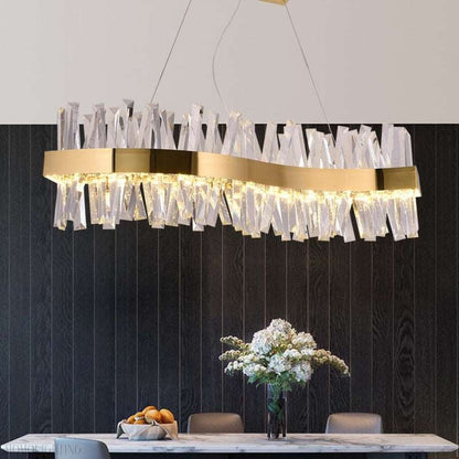 Arsenio Wave Crystal Chandelier-Nobipets