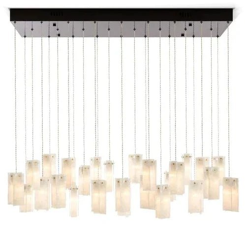 Art Design 1/25/60/84-Light Colorful Rectangle Cluster Glass Tile Pendant/Chandelier-Nobipets