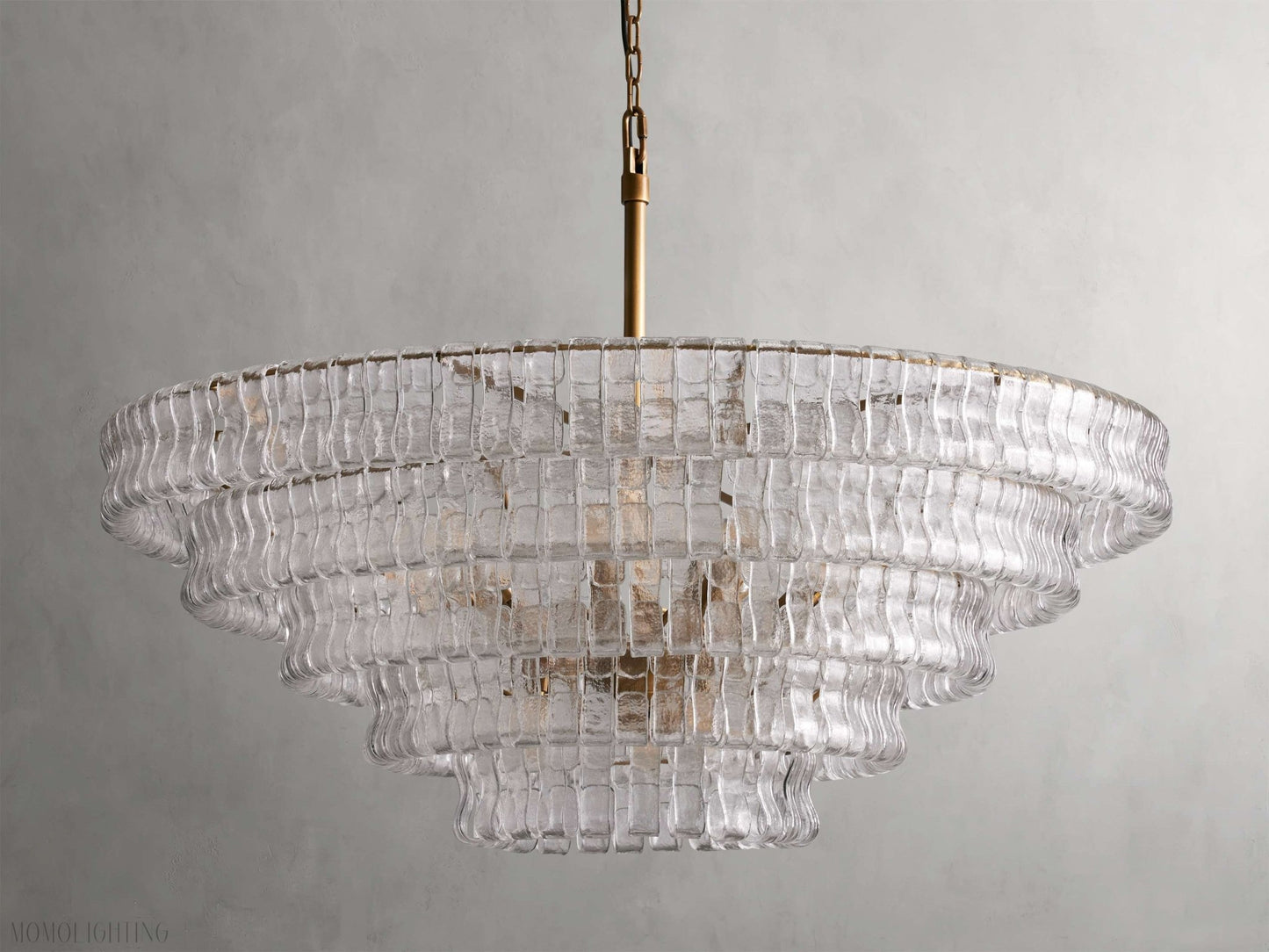 Art Glass Ghiaccio Round Chandelier 36" 48" 60"-Nobipets