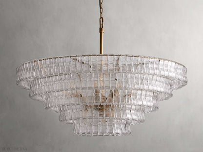 Art Glass Ghiaccio Round Chandelier 36" 48" 60"-Nobipets