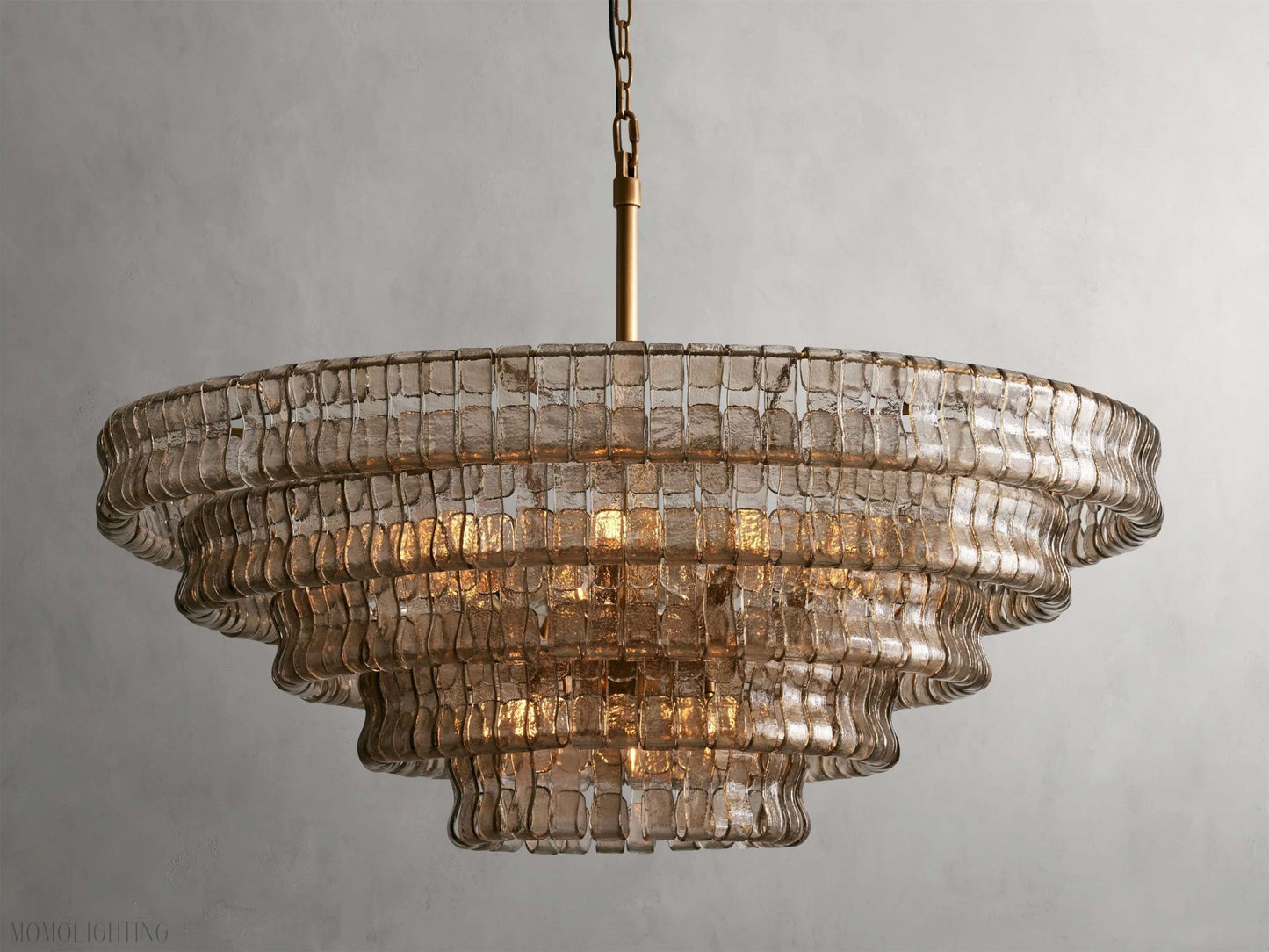 Art Glass Ghiaccio Round Chandelier 36" 48" 60"-Nobipets