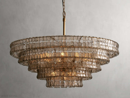 Art Glass Ghiaccio Round Chandelier 36" 48" 60"-Nobipets
