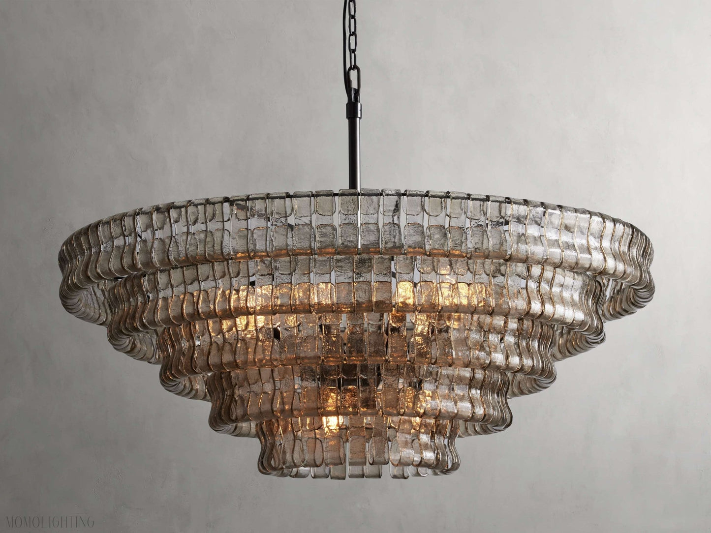 Art Glass Ghiaccio Round Chandelier 36" 48" 60"-Nobipets