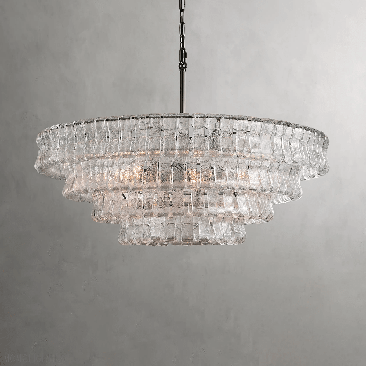 Art Glass Ghiaccio Round Chandelier 36" 48" 60"-Nobipets