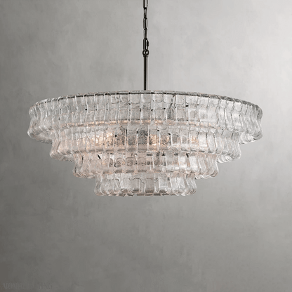 Art Glass Ghiaccio Round Chandelier 36" 48" 60"-Nobipets
