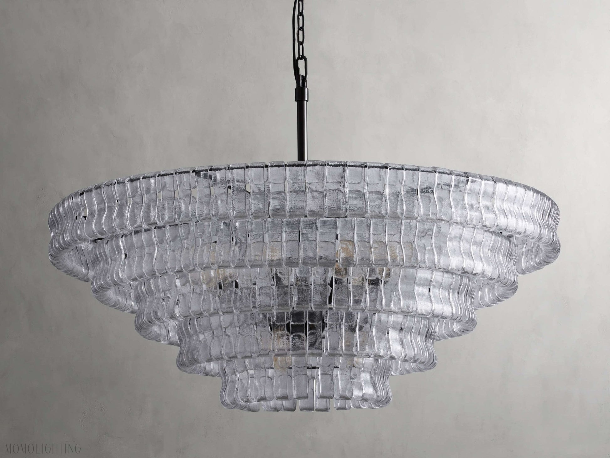 Art Glass Ghiaccio Round Chandelier 36" 48" 60"-Nobipets