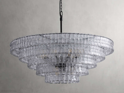 Art Glass Ghiaccio Round Chandelier 36" 48" 60"-Nobipets