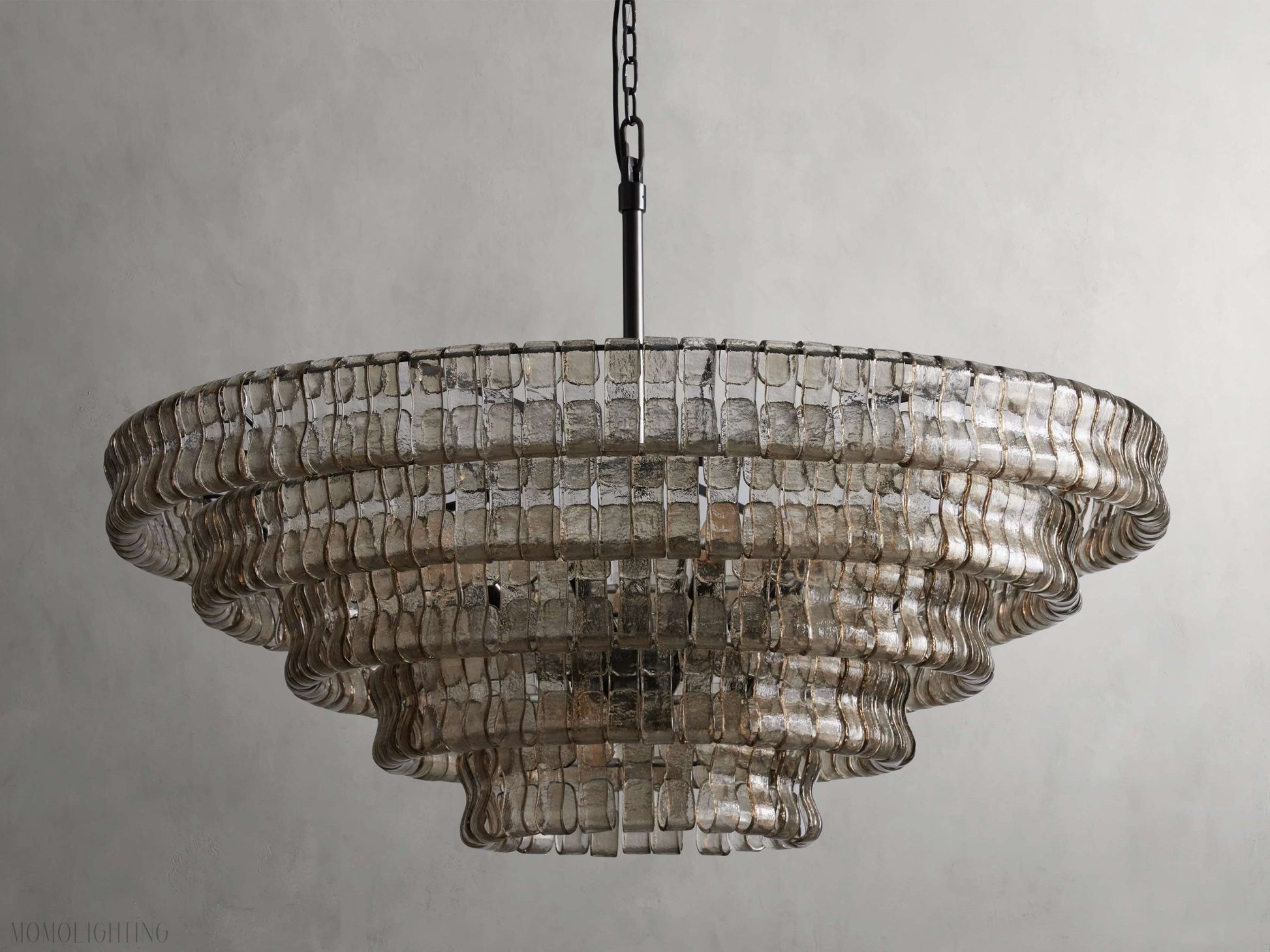 Art Glass Ghiaccio Round Chandelier 36" 48" 60"-Nobipets