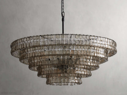 Art Glass Ghiaccio Round Chandelier 36" 48" 60"-Nobipets