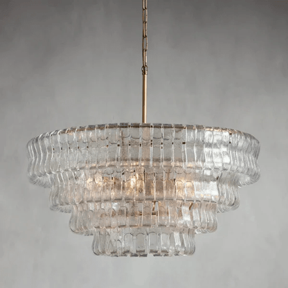 Art Glass Ghiaccio Round Chandelier 36" 48" 60"-Nobipets