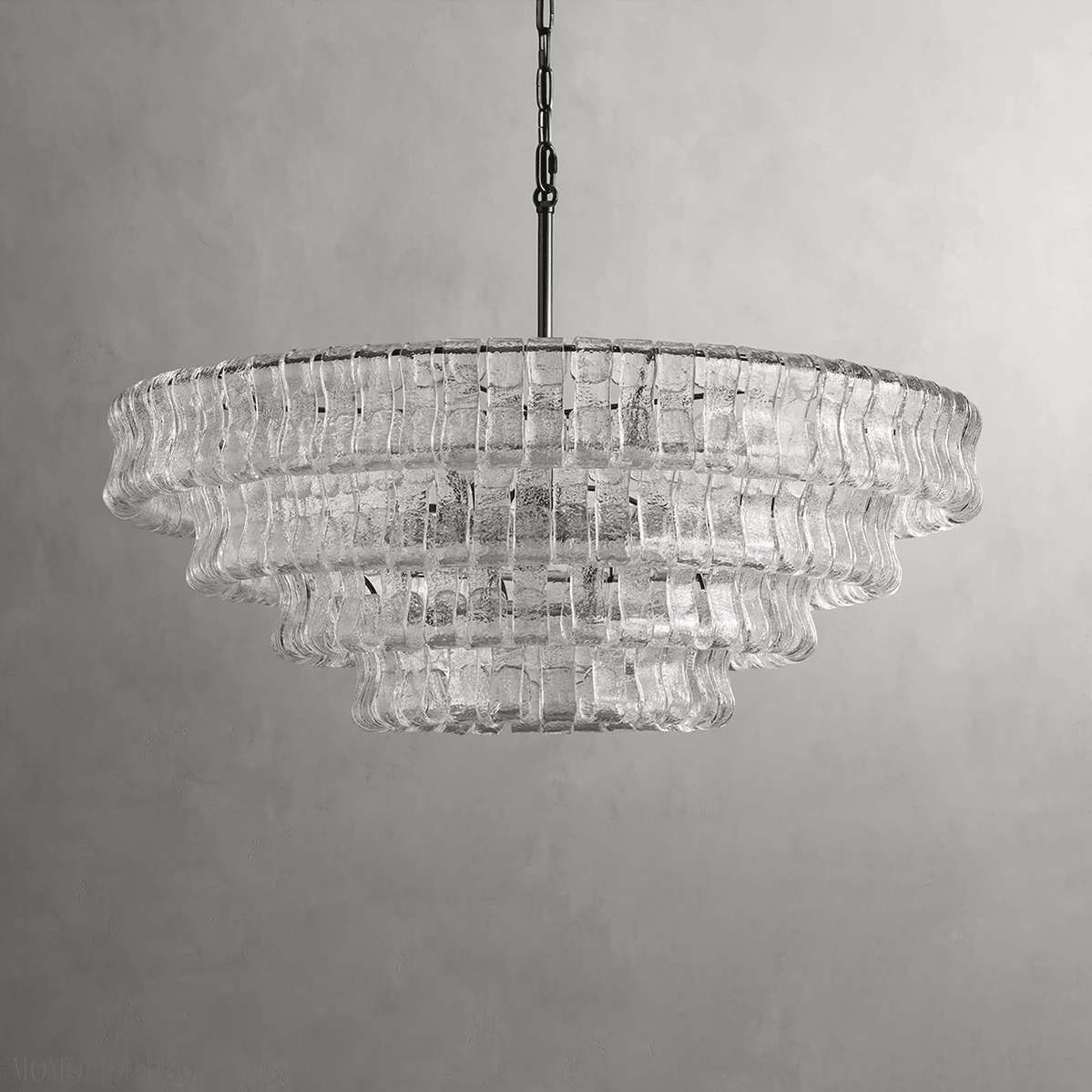 Art Glass Ghiaccio Round Chandelier 36" 48" 60"-Nobipets