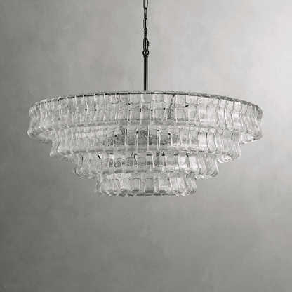 Art Glass Ghiaccio Round Chandelier 36" 48" 60"-Nobipets