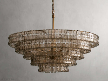 Art Glass Ghiaccio Round Chandelier 36" 48" 60"-Nobipets