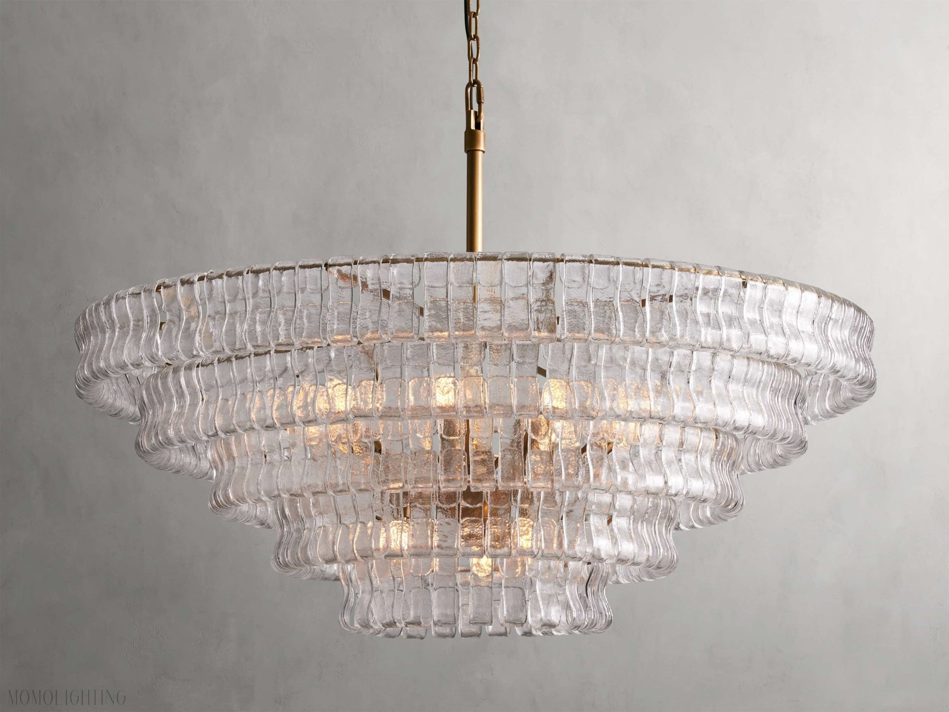 Art Glass Ghiaccio Round Chandelier 36" 48" 60"-Nobipets