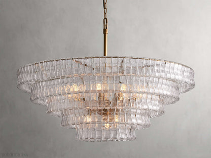 Art Glass Ghiaccio Round Chandelier 36" 48" 60"-Nobipets