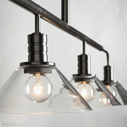 Art Glass Therona Linear Chandelier-Nobipets