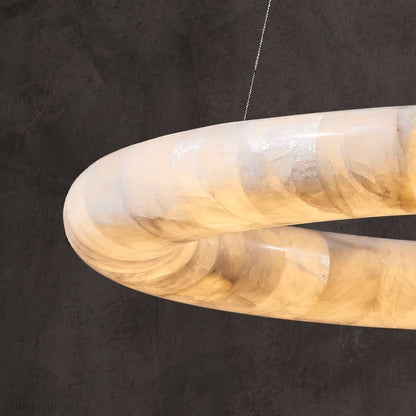 Art Rivage Calcite Curve Ring Chandelier 32" 40" 60"-Nobipets