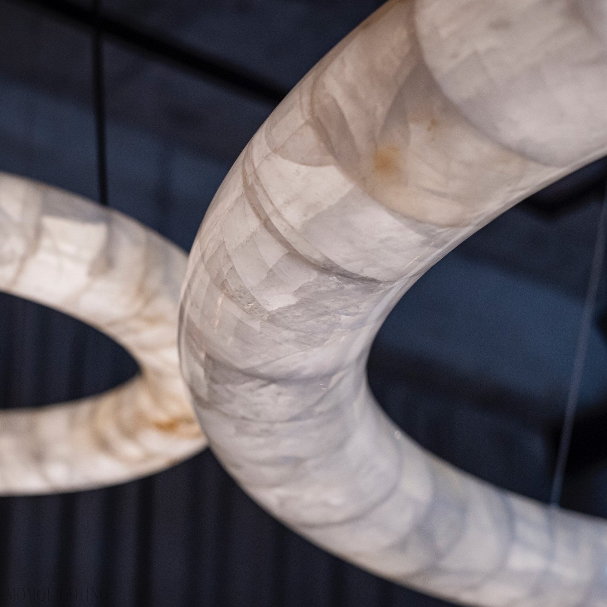 Art Rivage Calcite Curve Ring Chandelier 32" 40" 60"-Nobipets