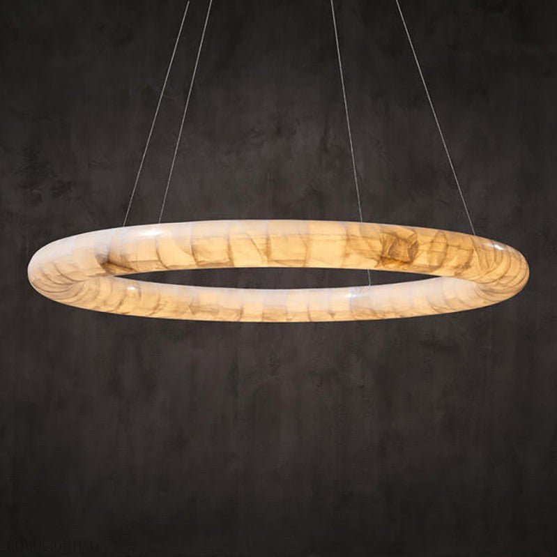 Art Rivage Calcite Curve Ring Chandelier 32" 40" 60"-Nobipets