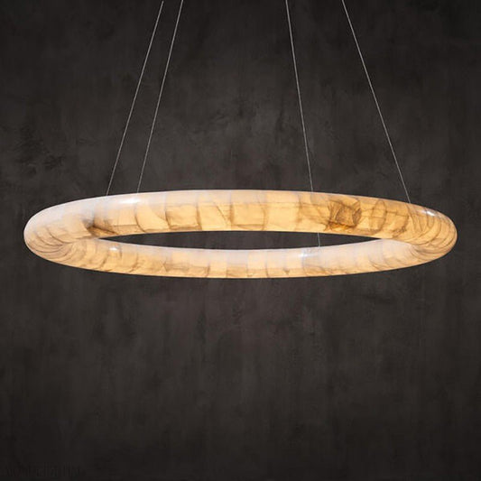 Art Rivage Calcite Curve Ring Chandelier 32" 40" 60"-Nobipets