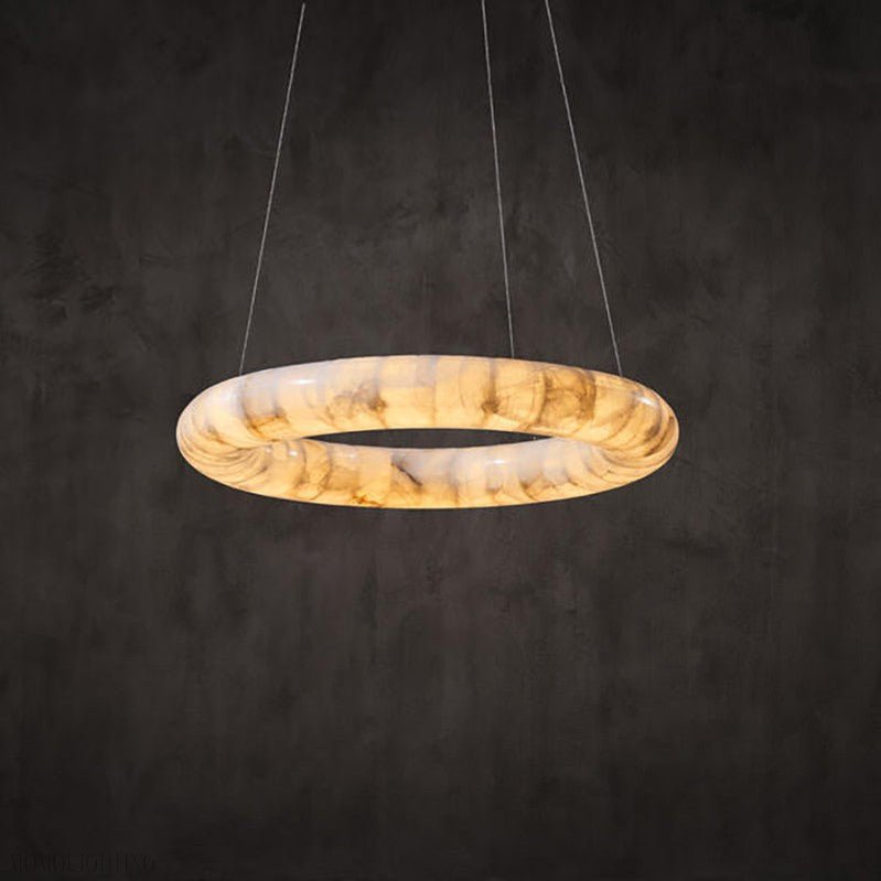 Art Rivage Calcite Curve Ring Chandelier 32" 40" 60"-Nobipets
