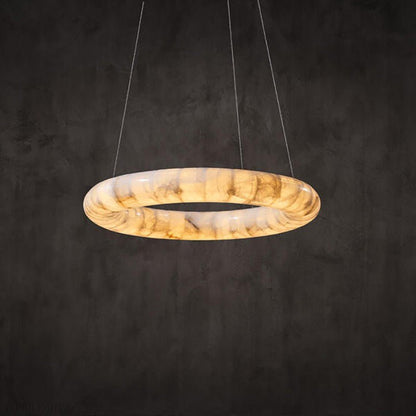 Art Rivage Calcite Curve Ring Chandelier 32" 40" 60"-Nobipets