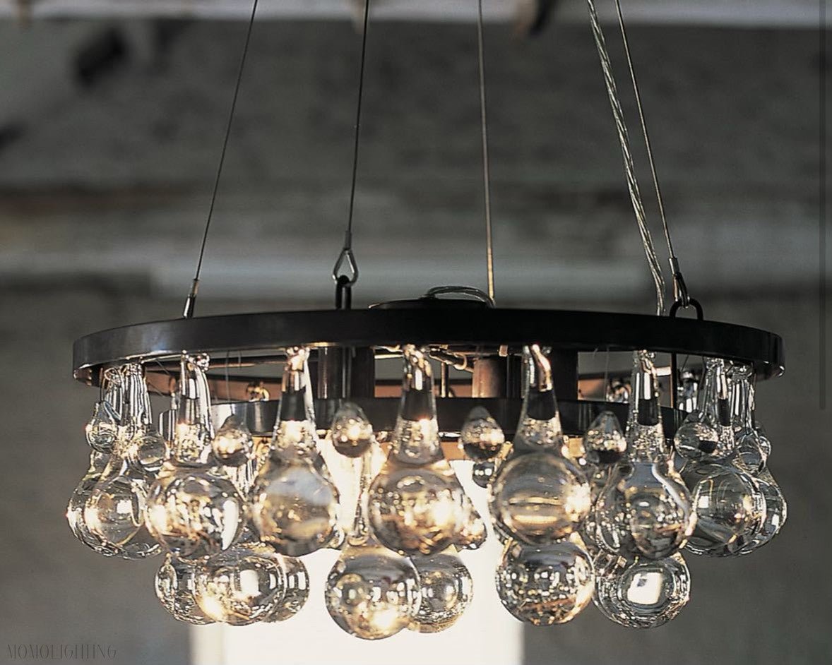 Artistic Pear Round Chandelier 18", Dining Room Round Chandelier-Nobipets